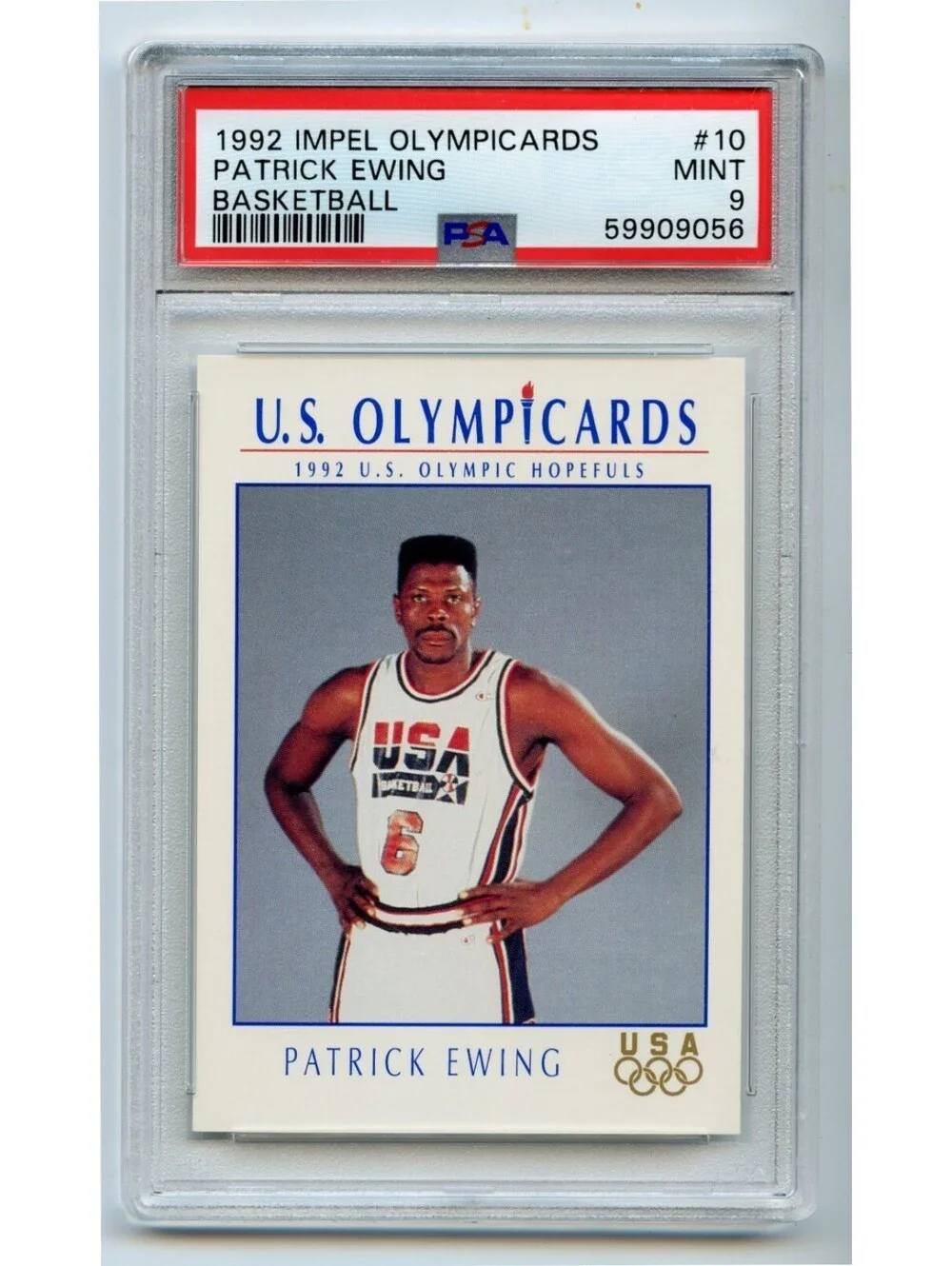 1992 Impel U.S. Olympicards Patrick Ewing #10 PSA 9 MINT DREAM TEAM KNICKS
